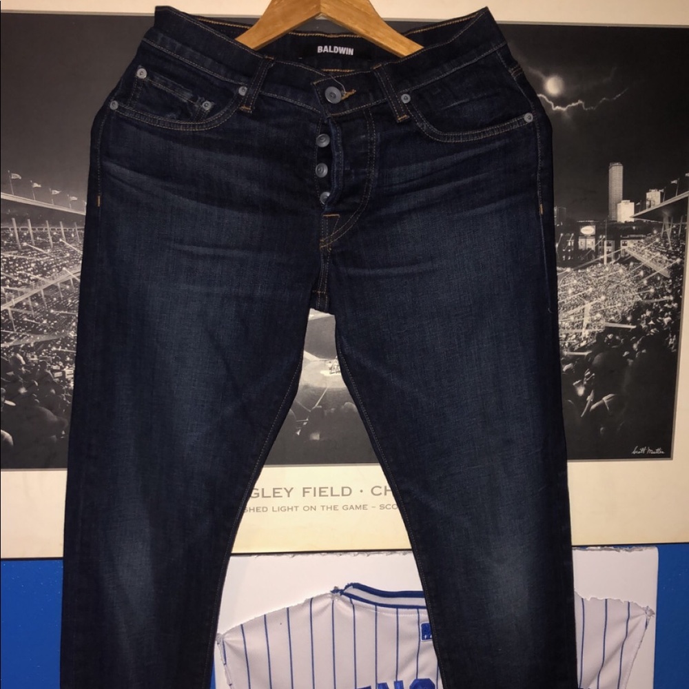 Baldwin raw indigo jeans